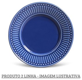 Prato Sobremesa 20,5Cm Roma Azul Navy - Porto Brasil 2° Linha