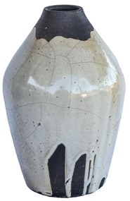 Vaso Reto decorativo de cerâmica 19x15x15 - Raku Alto Brilho  Kleiner