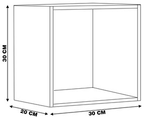 Kit 03 Nichos Organizador 30x30cm Branco G01 - AJL Móveis