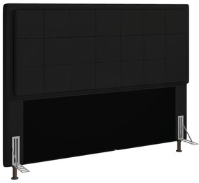 Cabeceira Onix Para Cama Box Casal 140 cm Suede Preto - D'Rossi