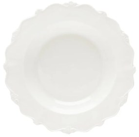 Jogo 6 Pratos Fundos Porcelana Fancy Branco 21x3cm 17270/1891 Wolff