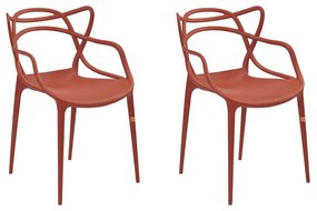 Kit 2 Cadeiras Decorativas Sala e Cozinha Feliti (PP) Laranja Telha G56 - Gran Belo