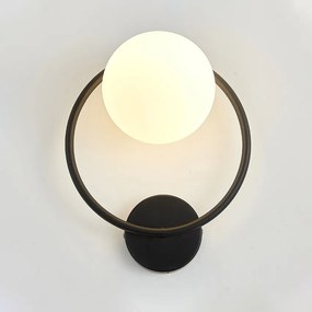 Arandelas Luminária de parede interna, abajur de vidro moderno minimalista com base e27 para decoração de loft, quarto e escada - Modelo-14 - Sem Lâmpada