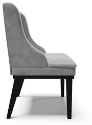 Cadeira Estofada para Sala de Jantar Base Fixa de Madeira Preto Lia Su