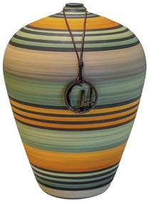 Vaso Bojudo Decorativo de Cerâmica - Maruaga Fosco  Kleiner