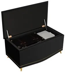 Cabeceira Cama Box Solteiro 90cm Com Calçadeira Baú Imperial J02 Sinté