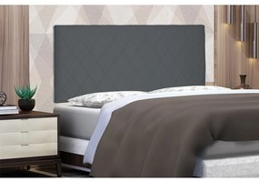 Cabeceira Painel Dubai Para Cama Box King 195 cm Suede - D'Rossi - Cinza