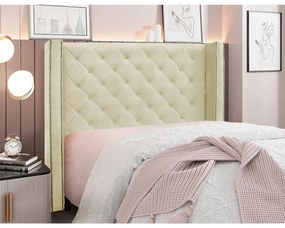 Cabeceira Estofada Egito SPZ 219cm Casal Veludo - ADJ Decor