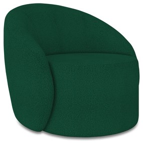 Poltrona Decorativa Orgânica Giratória Lua Bouclê D03 - D'Rossi - Verde