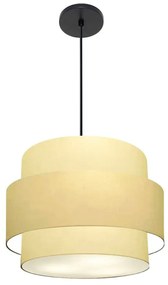Lustre Para Sala de Jantar Vivare Md-4392 Cúpula em Tecido 40cm