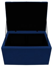 Calçadeira Copenhague 100 cm Solteiro Suede Azul Marinho - ADJ Decor