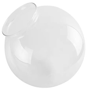 Globo Vidro Transparente Com Colar 15x30