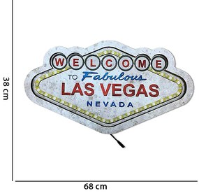 Luminária Decorativa de Parede "Welcome Las Vegas" 38x68 cm - D'Rossi