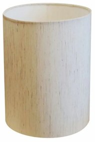 Cúpula abajur e luminária cilíndrica vivare cp-8006 Ø18x25cm - bocal europeu - Linho Bege