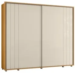 Guarda Roupa Casal 278cm 2 Portas 4 Espelhos Mya Off/Cinamomo Z10 - Mp