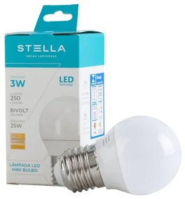 Lampada Bolinha E27 Led 3W 250Lm 230 - LED BRANCO QUENTE (2700K)