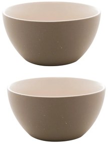 Jogo 2 Bowl Cerâmica Granilite Cinza 14x7cm 28578 Bon Gourmet