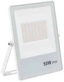 Projetor Led Ultrafino Aluminio 50W 120 6500K Ip65 - BRANCO