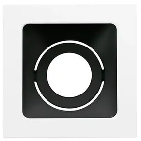 Plafon Embutir Aluminio Branco Preto Square Ghost