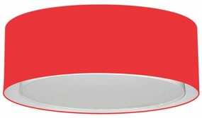 Plafon Para Sala de Jantar Cilíndrico SJ-3037 Cúpula Cor Vermelho