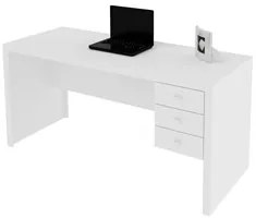 Mesa com 03 Gavetas para Home Office ME4113 Branco - Tecno Mobili