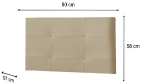 Painel Luna Para Cama Box Solteiro 90 cm Suede Bege -  D'Rossi