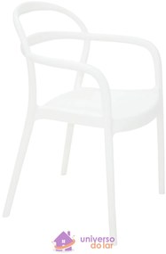 Cadeira Tramontina Sissi Branca com Braços em Polipropileno e Fibra de Vidro - Tramontina  Tramontina