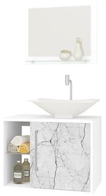 Conjunto Para Banheiro Baden Branco Carrara – Bechara Móveis