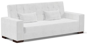 Sofá Cama Casal 3 Lugares 210cm Lisboa Corano D03 - D'Rossi - Branco