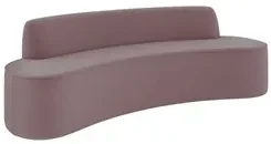 Sofá 3 Lugares para Sala de Estar Living 210cm Koane D06 Veludo Rosa -
