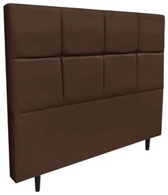 Cabeceira Roma para Cama Box Casal 140 cm Corino - D'Rossi - Marrom