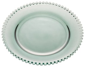 Sousplat Cristal Pearl Verde 32Cm - Rojemac