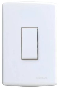 Conjunto Interruptor Simples 4x2 Branco Siena