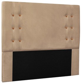 Cabeceira Gênova Para Cama Box Solteiro 90 cm Suede - D'Rossi - Bege