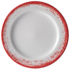 Prato Sobremesa 19Cm Porcelana Schmidt - Dec. Nevoa Vermelho 2429