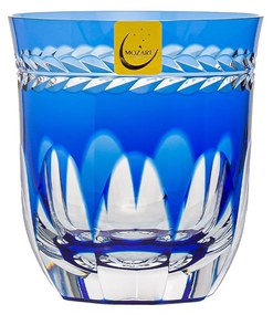 Copo de Cristal Lapidado p/ Whisky - Azul - 17  Azul - 17