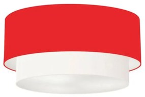 Plafon Para Dormitório Cilíndrico SD-3017 Cúpula Cor Vermelho Branco