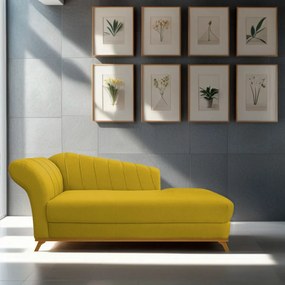 Recamier Vanessa 160cm Lado Direito Suede Amarelo - ADJ Decor