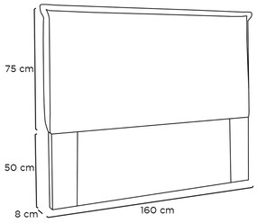 Cabeceira Estofada Nápoles 160cm Queen Size Veludo - ADJ Decor