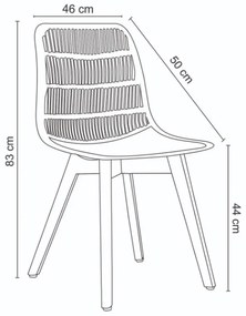 Cadeira Decorativa Sala e Cozinha Aquilae (PP) Branco G56 - Gran Belo
