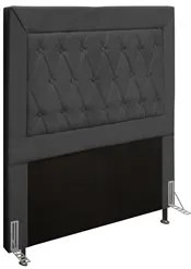 Cabeceira Cama Box Solteiro 90cm Turmalina Veludo J02 Cinza - Mpozenat