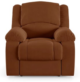 Poltrona do Papai Reclinável Sala de Cinema Madrid Elétrica Touch USB Veludo Terracota  G23