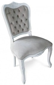 Cadeira Luís XIV Capitonê Madeira Maciça Design Clássico Peça Artesanal
