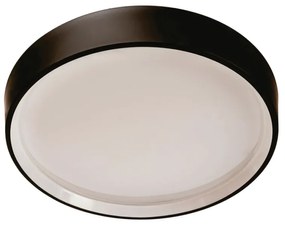 Plafon Rubi Ø53X14Cm Led 30,5W Bivolt | Usina 19060/53 (MR-T - Marrom Texturizado, 3000k)