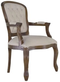 Poltrona Luis Felipe com Braço - Wood Prime 14872 Liso