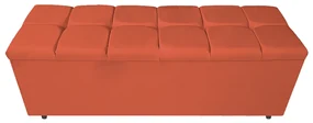 Calçadeira Estofada Manchester 140 cm Casal Suede Terracota - ADJ Decor