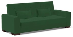 Sofá Cama Casal 3 Lugares 210cm Lisboa Veludo D03 - D'Rossi - Verde
