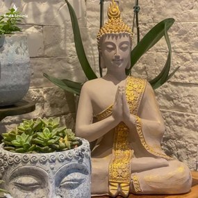 Escultura Buda Thai Marmorite