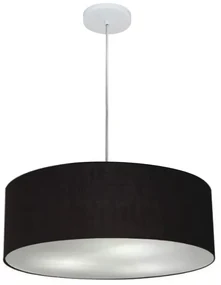 Pendente Cilíndrico Preto MJ-4254 Para Mesa de Jantar e Estar