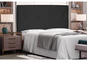 Cabeceira Aquilla Para Cama Box King 195 cm Suede Preto - D'Rossi